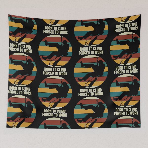 Item preview, Born To Climb Forced To Work | Reach The Summit designed and sold by GravitiTees.