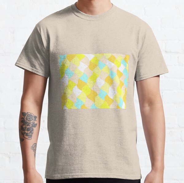 Blue Gold Rippleys Wrap Decorative Design Classic T-Shirt