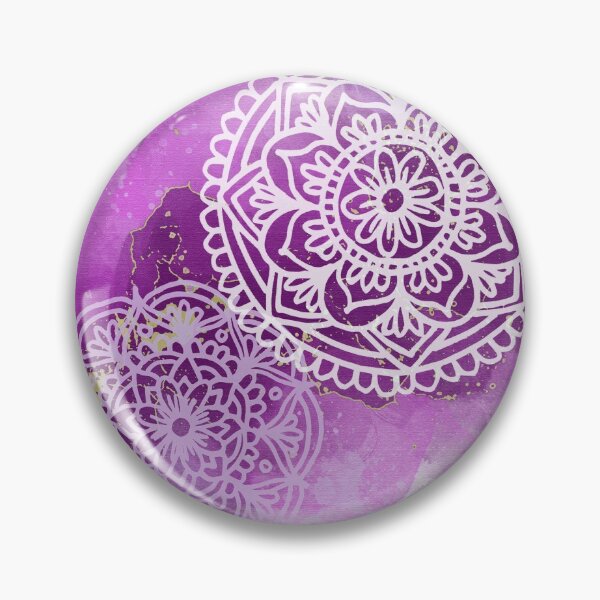 Item preview, Purple Mandalas on Abstract Alcohol Ink Art with Gold designed and sold by Julie Erin Designs.