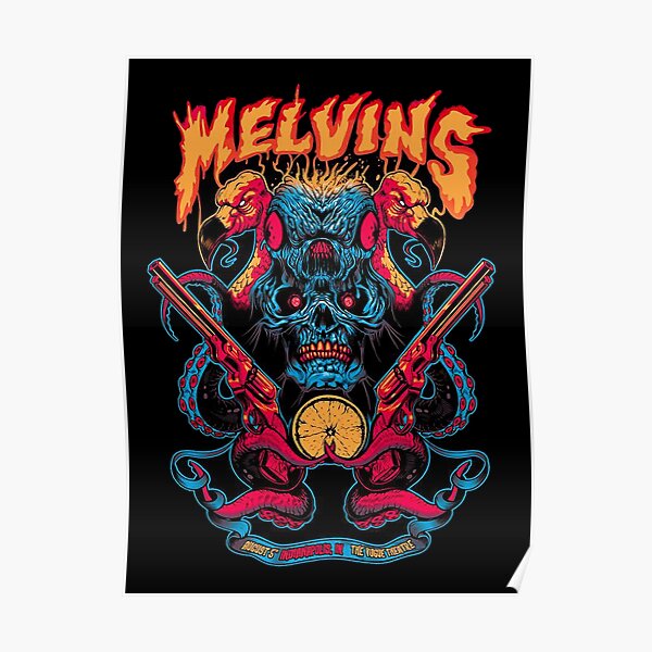 octopus skull devil cowboy Poster