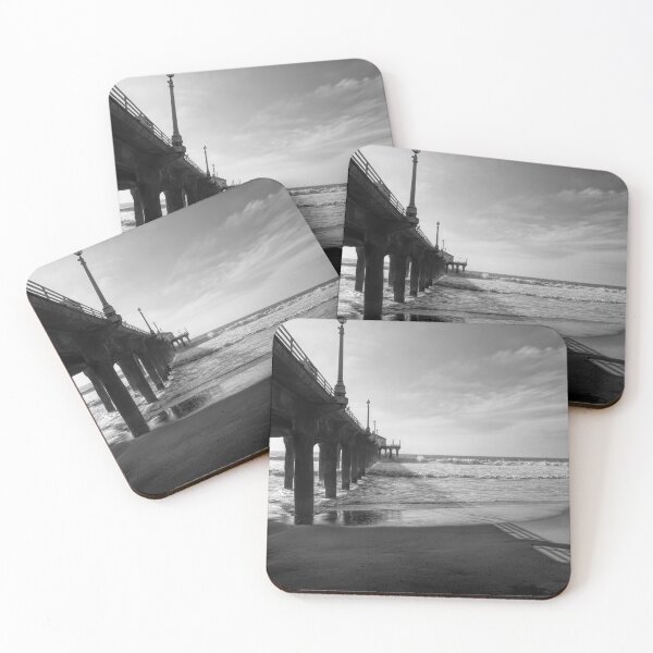 Item preview, Manhattan Beach Shoreline BW designed and sold by Elisabeth Lucas.