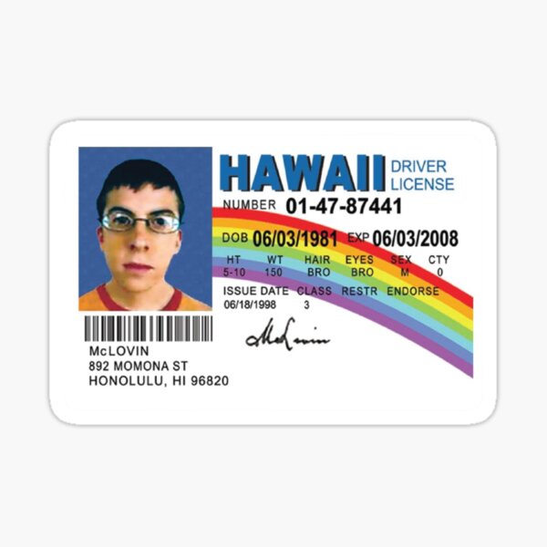 Fake Id Number Stickers