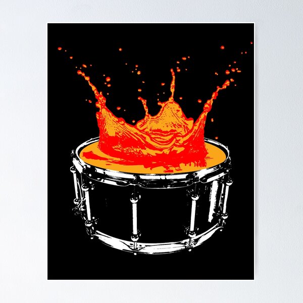 Drum splash Poster for Sale by monsterplanet