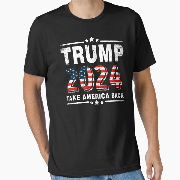 Vista previa del artículo con la obra «Trump 2024 recupera la bandera republicana estadounidense de Estados Unidos», diseñado y vendido por Majesticoo.