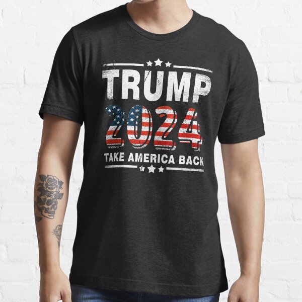 "Trump 2024 take america again republican american flag " Tshirt for