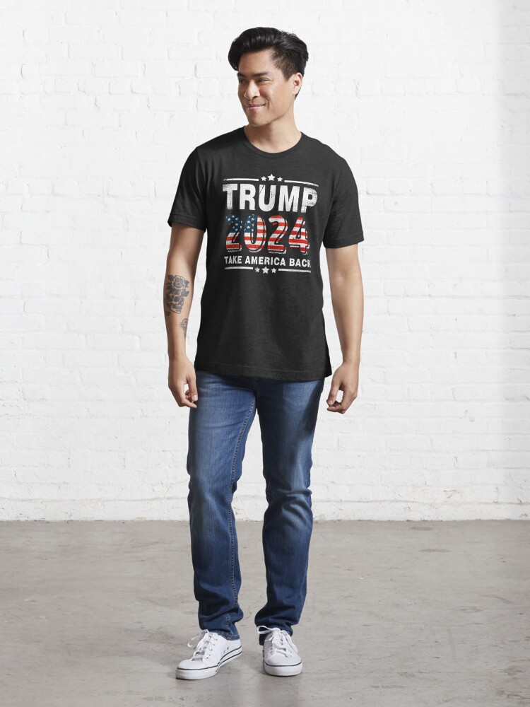 Trump 2024 Take America Again Republican American Flag T Shirt For Sale By Majesticoo 