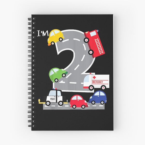 Item preview, 2nd Birthday 2 Year Old Transportation Cars Fire Truck  T-Shirt designed and sold by Lukifo-Driven.