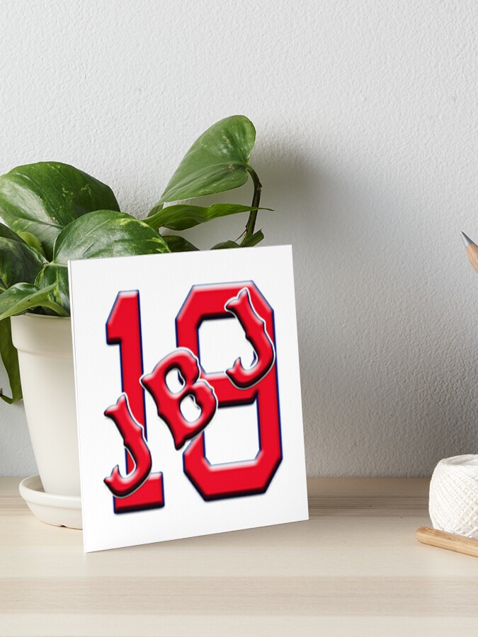 Jackie Bradley Jr. #19 Jersey Number Art Board Print for Sale by StickBall