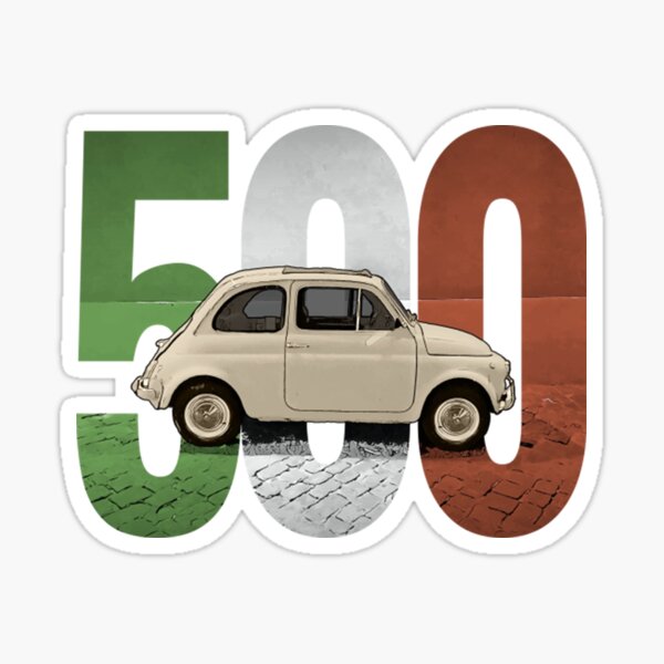 Fiat 500 & 126 - Stickers (cotton) - Spare parts Fiat 500 classic