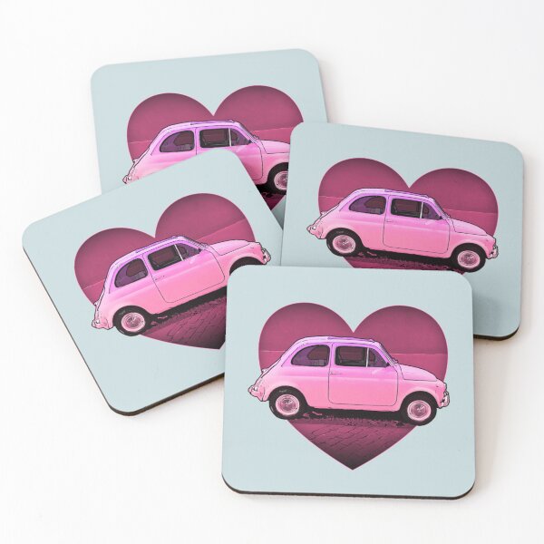 Item preview, Fiat 500 The Neon Pink Fiat 500 Lover designed and sold by Thorntongifts.