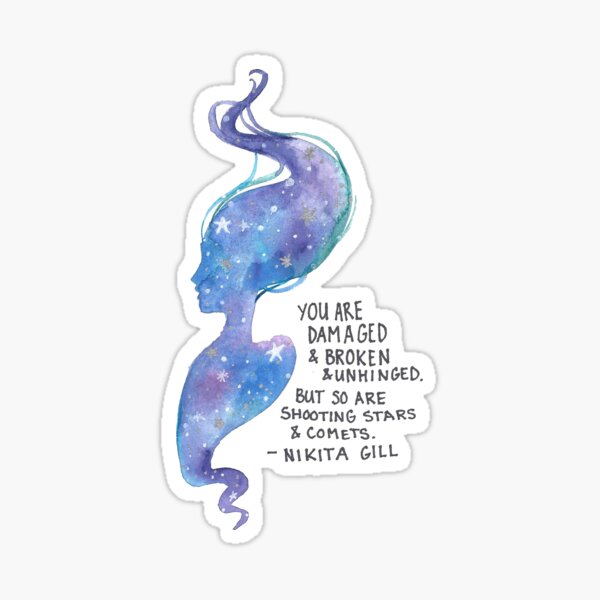 galaxy girl Sticker