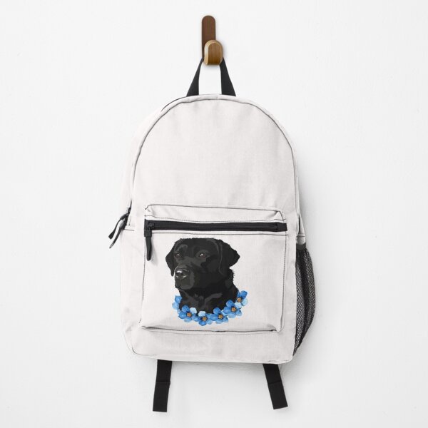 Item preview, Cute Labrador And Blue Flowers designed and sold by virillanissa.