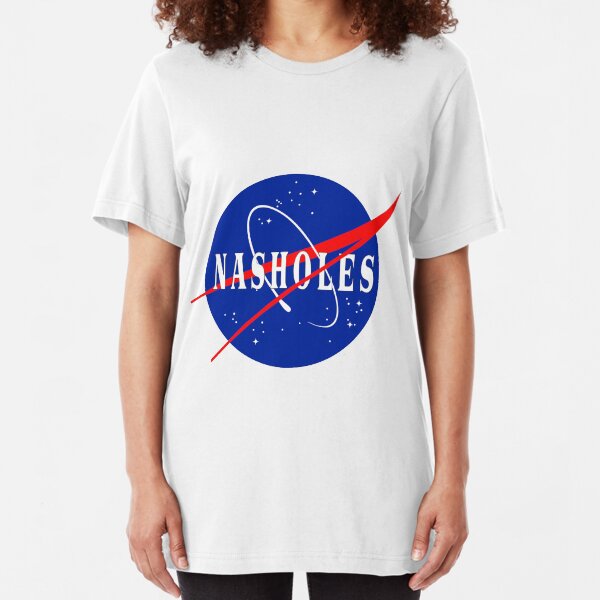 NASA NASHOLES Logo Slim Fit T-Shirt