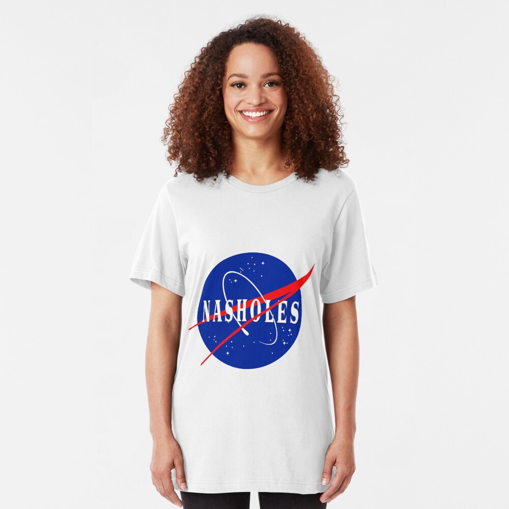 NASA NASHOLES Logo Slim Fit T-Shirt