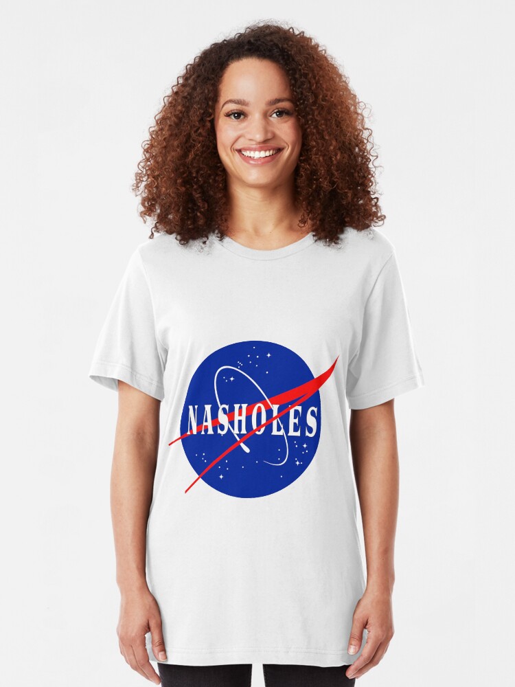 Alternate view of NASA NASHOLES Logo Slim Fit T-Shirt