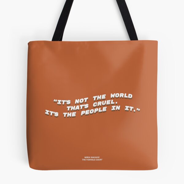 Item preview, “It’s not the world that’s cruel. It’s the people in it.” designed and sold by oeufcreatif.