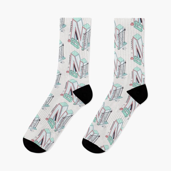 Item preview, Pastel Retro Letter N designed and sold by CynthSky.