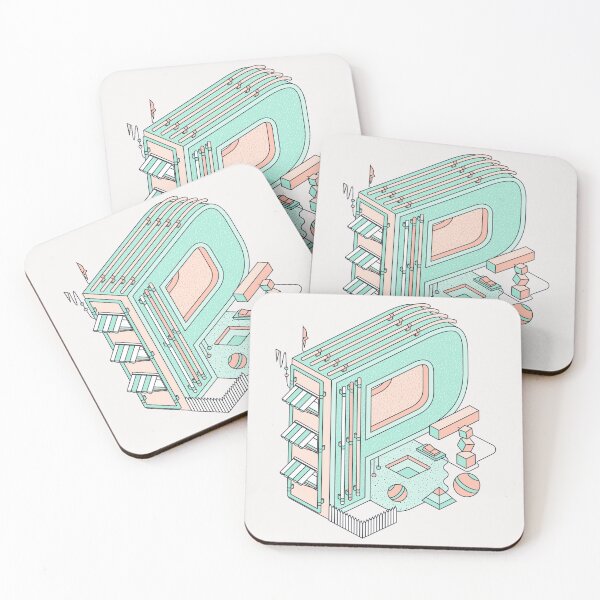 Item preview, Pastel Retro Letter P designed and sold by CynthSky.