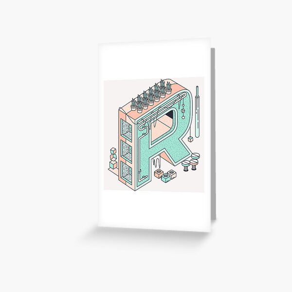 Artikel-Vorschau von Pastell Retro Buchstabe R., designt und verkauft von CynthSky.