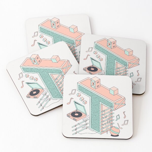 Item preview, Pastel Retro Letter T designed and sold by CynthSky.