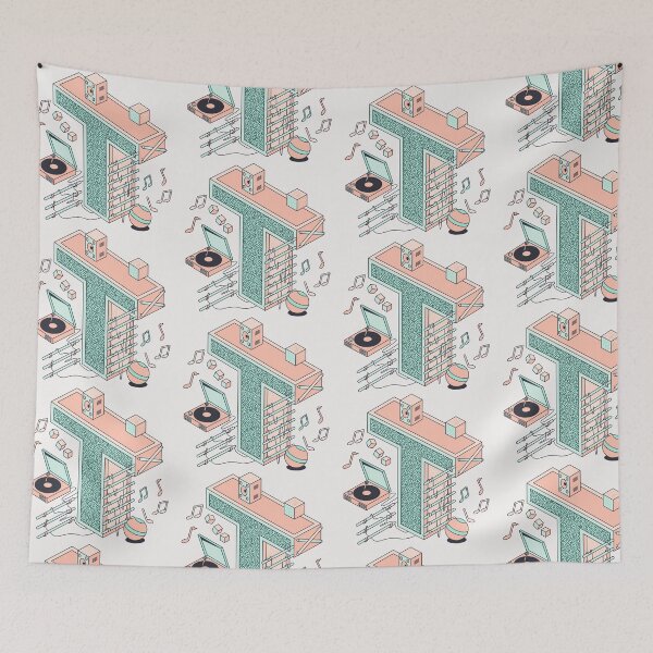 Item preview, Pastel Retro Letter T designed and sold by CynthSky.