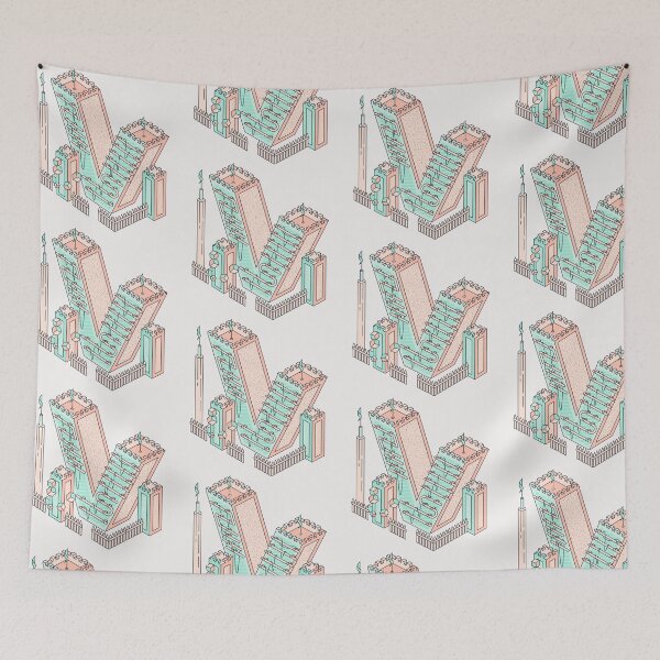 Item preview, Pastel Retro Letter V designed and sold by CynthSky.