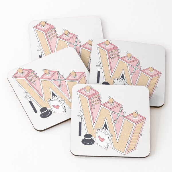 Item preview, Pastel Retro Letter W designed and sold by CynthSky.