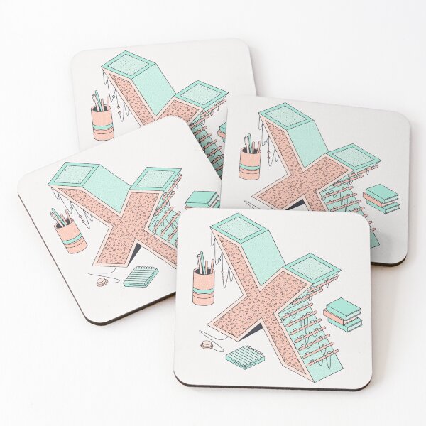 Item preview, Pastel Retro Letter X designed and sold by CynthSky.
