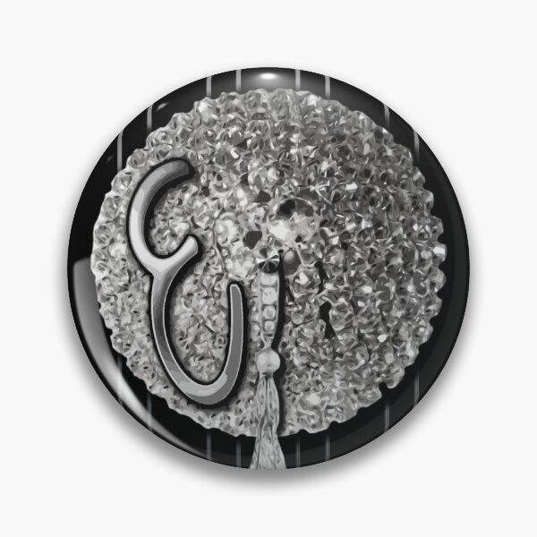 Item preview, Monogram E - Burlesque Pastie Tassel Silver designed and sold by Xarah.