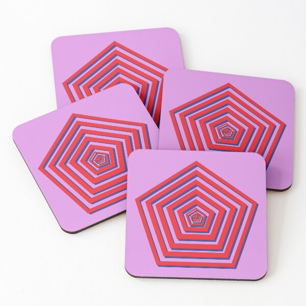 Item preview, Red Pentagon with Blue Shadow designed and sold by Justin Latimer.
