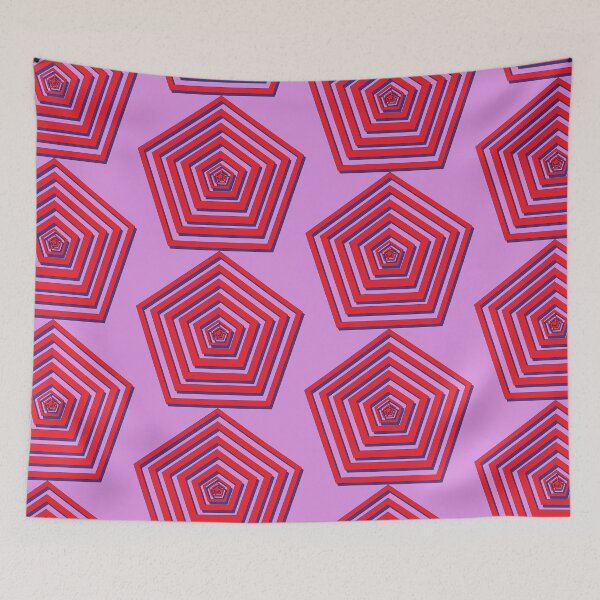 Item preview, Red Pentagon with Blue Shadow designed and sold by Justin Latimer.