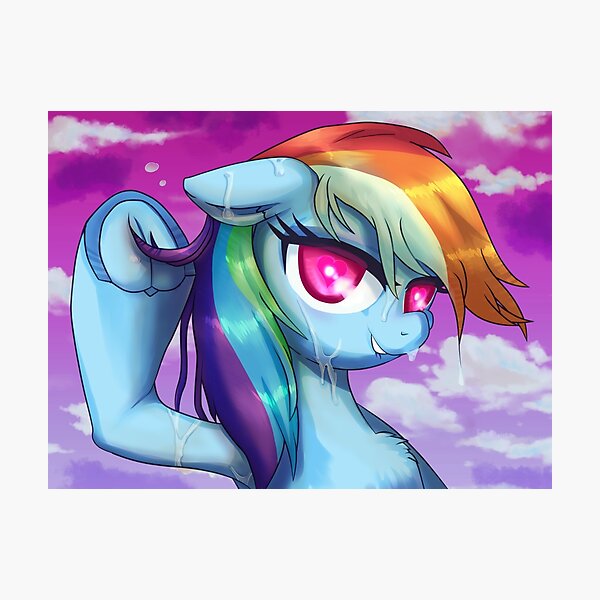 Wet Rainbow Dash Photographic Print