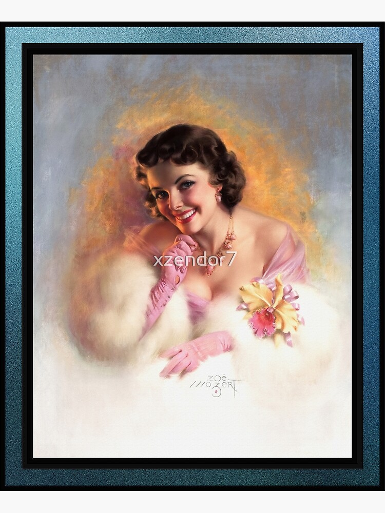 "Sophisticated Glamour by Zoe Mozert Vintage PinUp Girl Art" Canvas