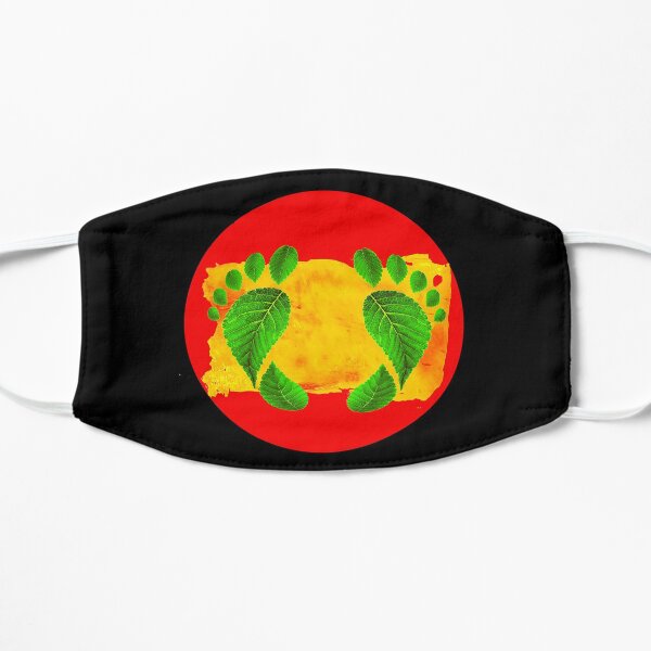 Aboriginal australische Flagge färbt Blatt Fußabdrücke Native Bushmen Freedom Flache Maske