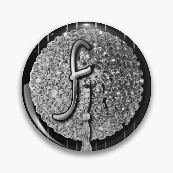 Item preview, Initials F - Burlesque Pastie Tassel Silver designed and sold by Xarah.