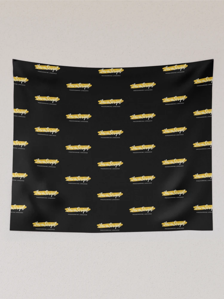 Thumbnail 2 of 3, Tapestry, JavaScript Programming Language Paint Smear designed and sold by Code Wear.