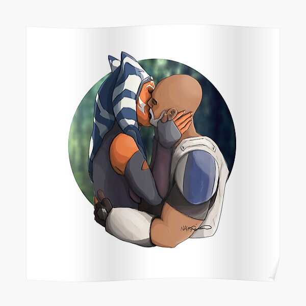 "Rex and Ahsoka Kiss" Poster for Sale by nottonyharrison Redbubble
