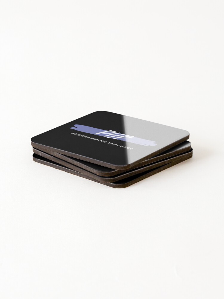 Thumbnail 4 of 5, Coasters (Set of 4), PHP Programming Language Paint Smear designed and sold by codewearIO.