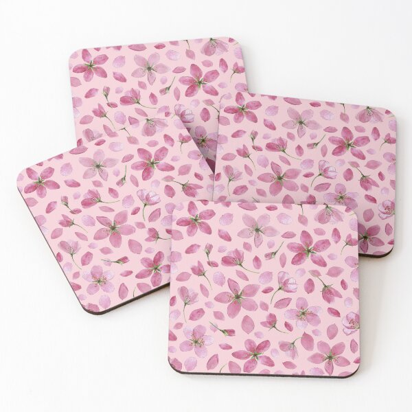 Item preview, Pressed apple blossom watercolor seamless pattern designed and sold by Yulia Chepurova.