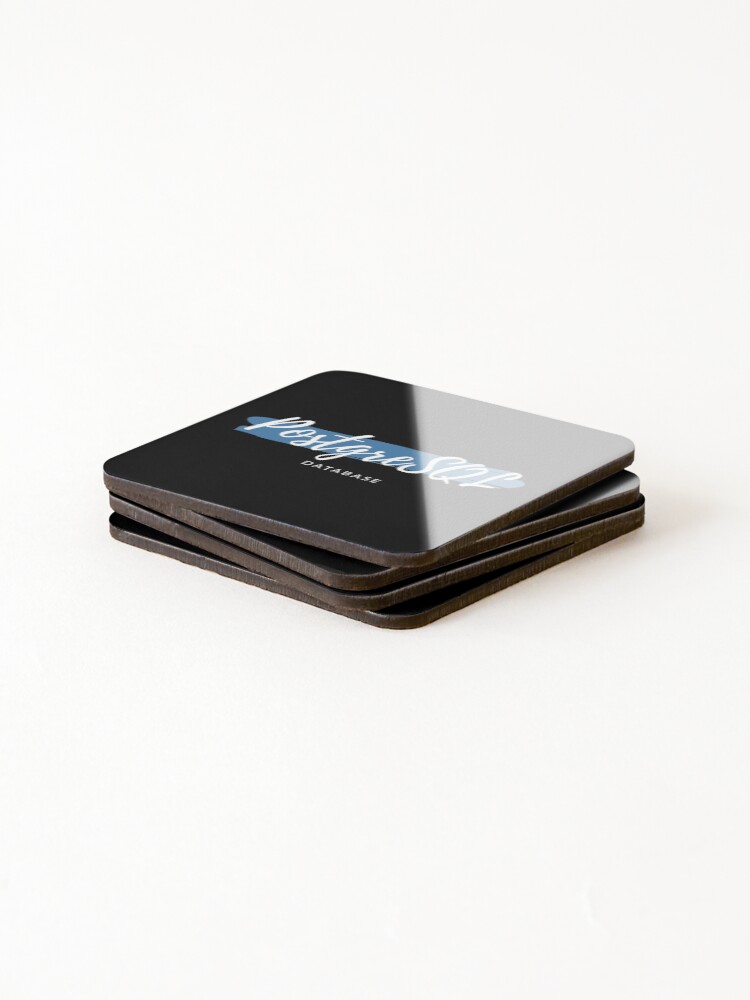 Thumbnail 4 of 5, Coasters (Set of 4), PostgreSQL Database Paint Smear designed and sold by codewearIO.