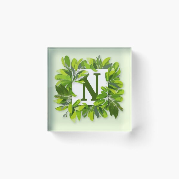 Item preview, Monogram N Foliage Frame | Wedding Letters | Floral Letter designed and sold by VinBasis.