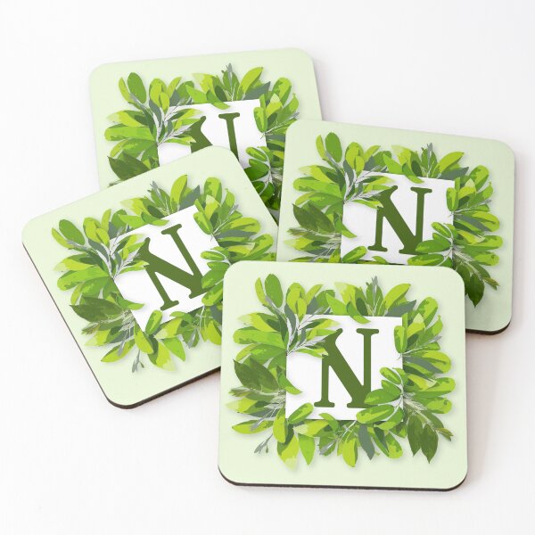 Item preview, Monogram N Foliage Frame | Wedding Letters | Floral Letter designed and sold by VinBasis.