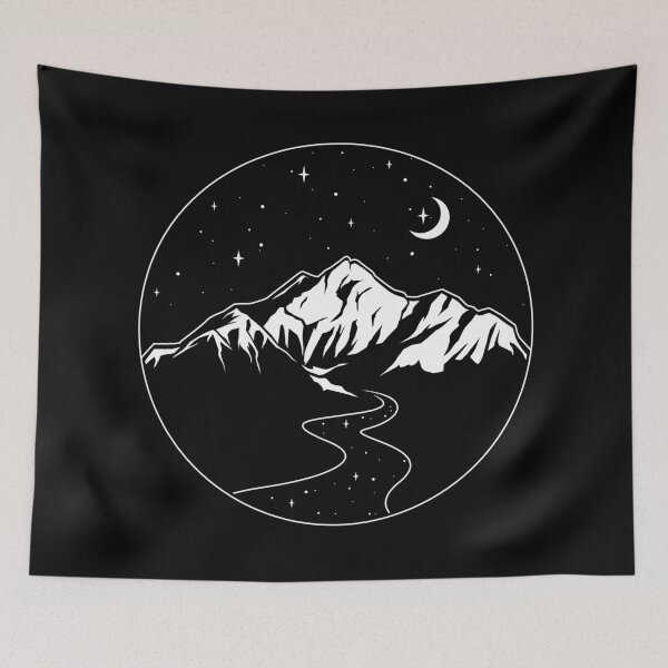 Item preview, Abstract Night Mountain designed and sold by predatorart93.