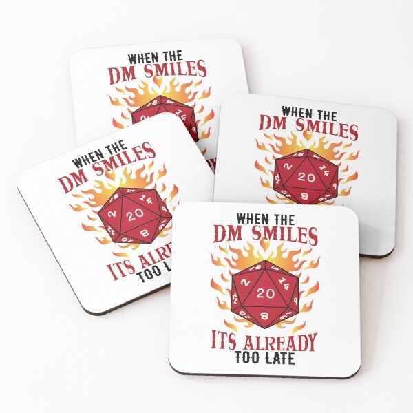 Item preview, When The DM Smiles Its Already Too Late Funny Dice Throwing Quotes designed and sold by Scratches Tees.