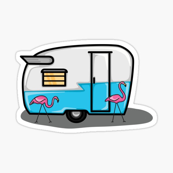 Item preview, retro blue campers designed and sold by TswizzleEG.