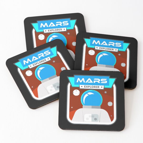 Item preview, Mars Astronaut Explorer Sticker - Blue Red Brown designed and sold by NoMatterLab.