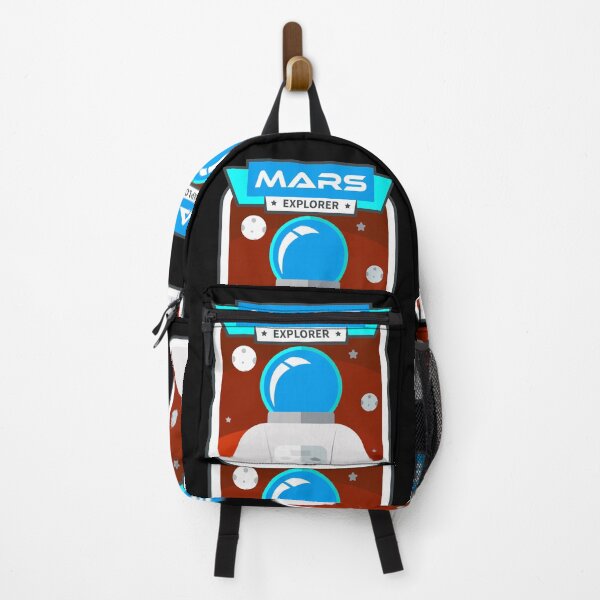 Item preview, Mars Astronaut Explorer Sticker - Blue Red Brown designed and sold by NoMatterLab.