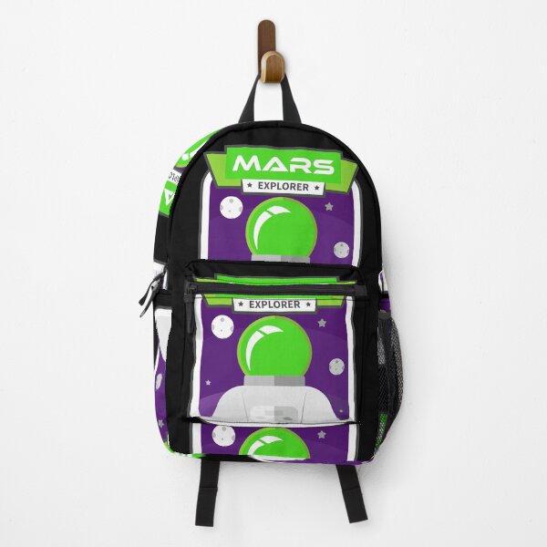 Item preview, Mars Astronaut Explorer Sticker - Green Purple designed and sold by NoMatterLab.
