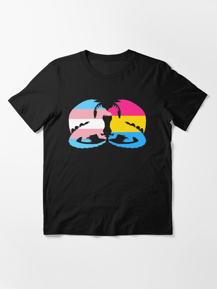Alternate view of Trans Pansexual Pride Dragons Essential T-Shirt
