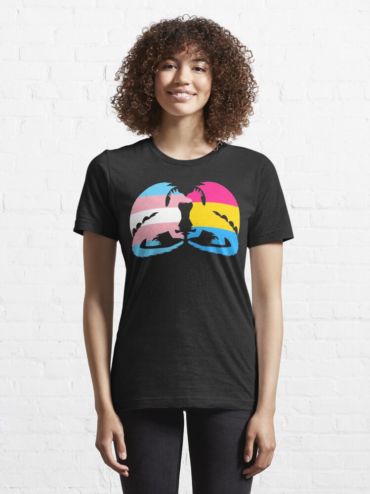Alternate view of Trans Pansexual Pride Dragons Essential T-Shirt